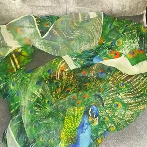 Basha Peacock Designed Scarf 🦚